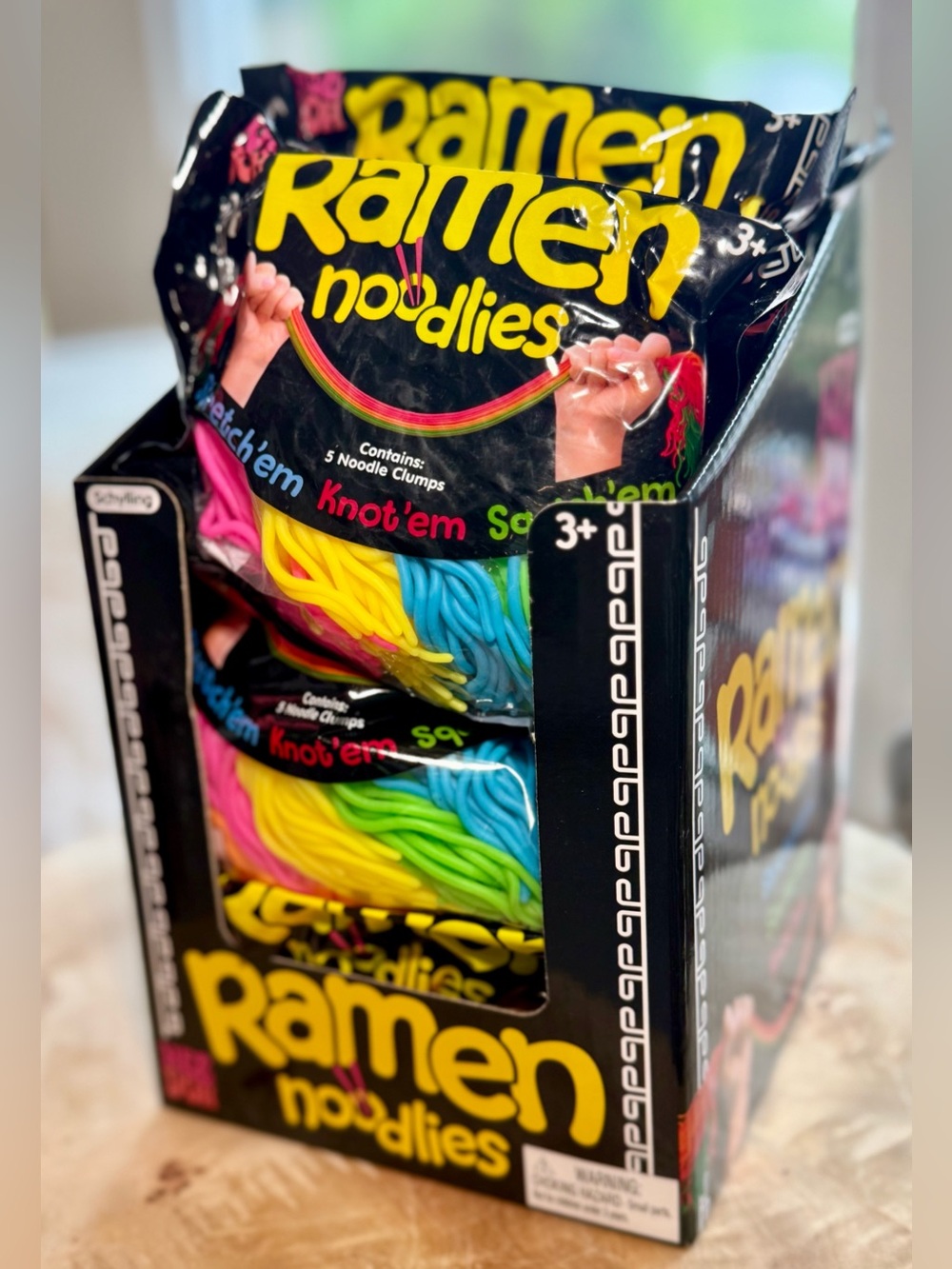 NeeDoh Ramen Noodles Display Box w/ 12 Sealed Packs Schylling Viral - Picture 2 of 10